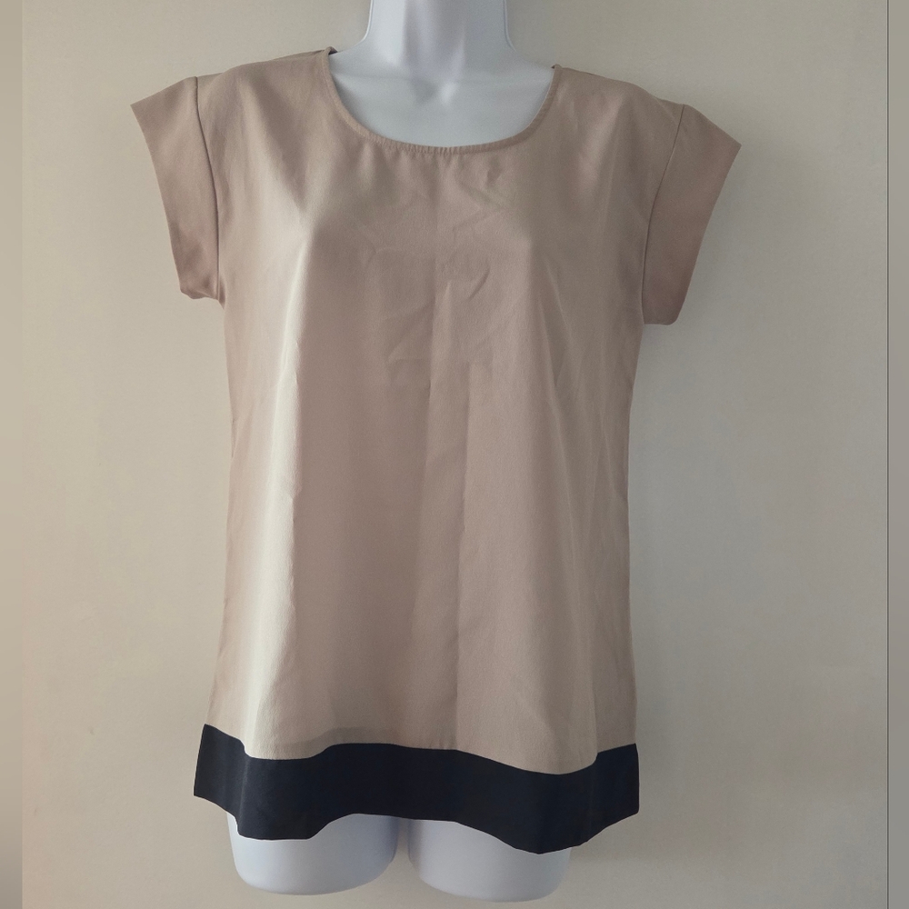 The Limited Colorblock Semi Sheer Blouse XS